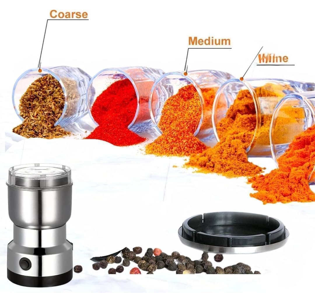 Stainless Steel Electric Coffee Grinder & Mixer