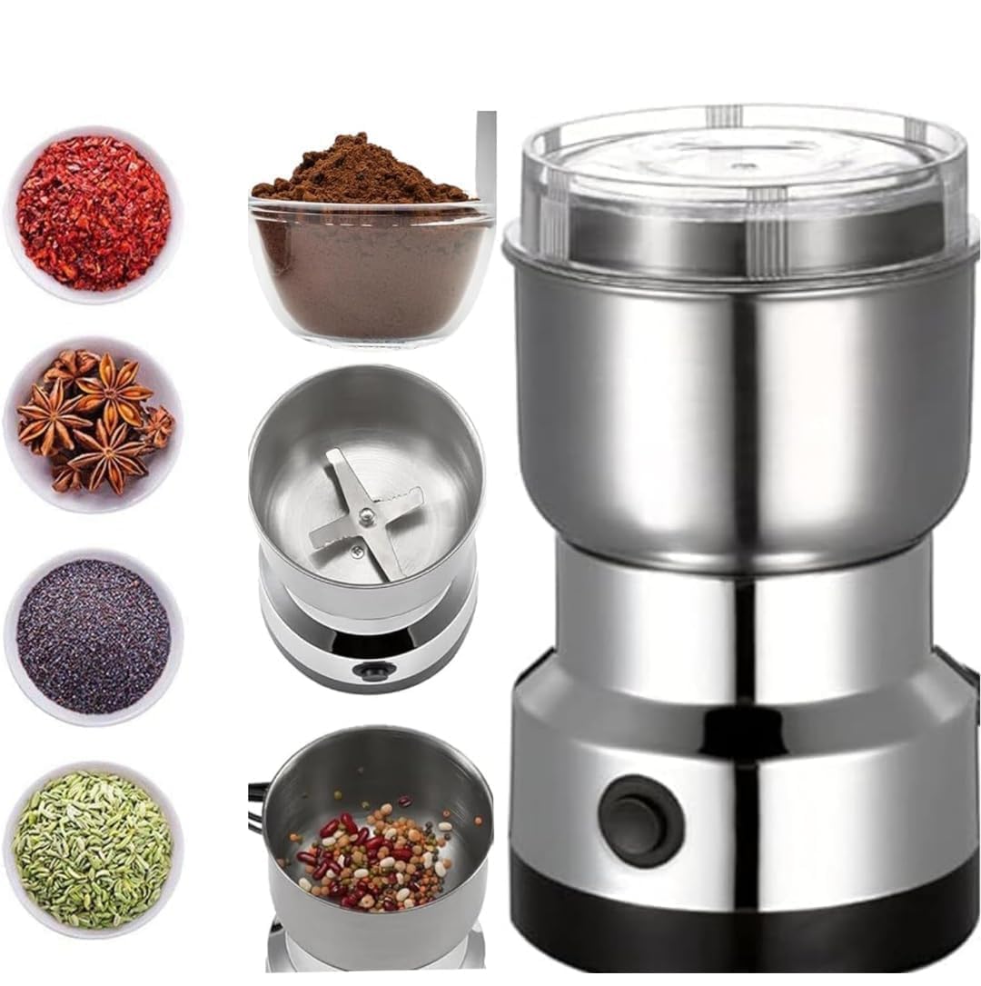 Stainless Steel Electric Coffee Grinder & Mixer