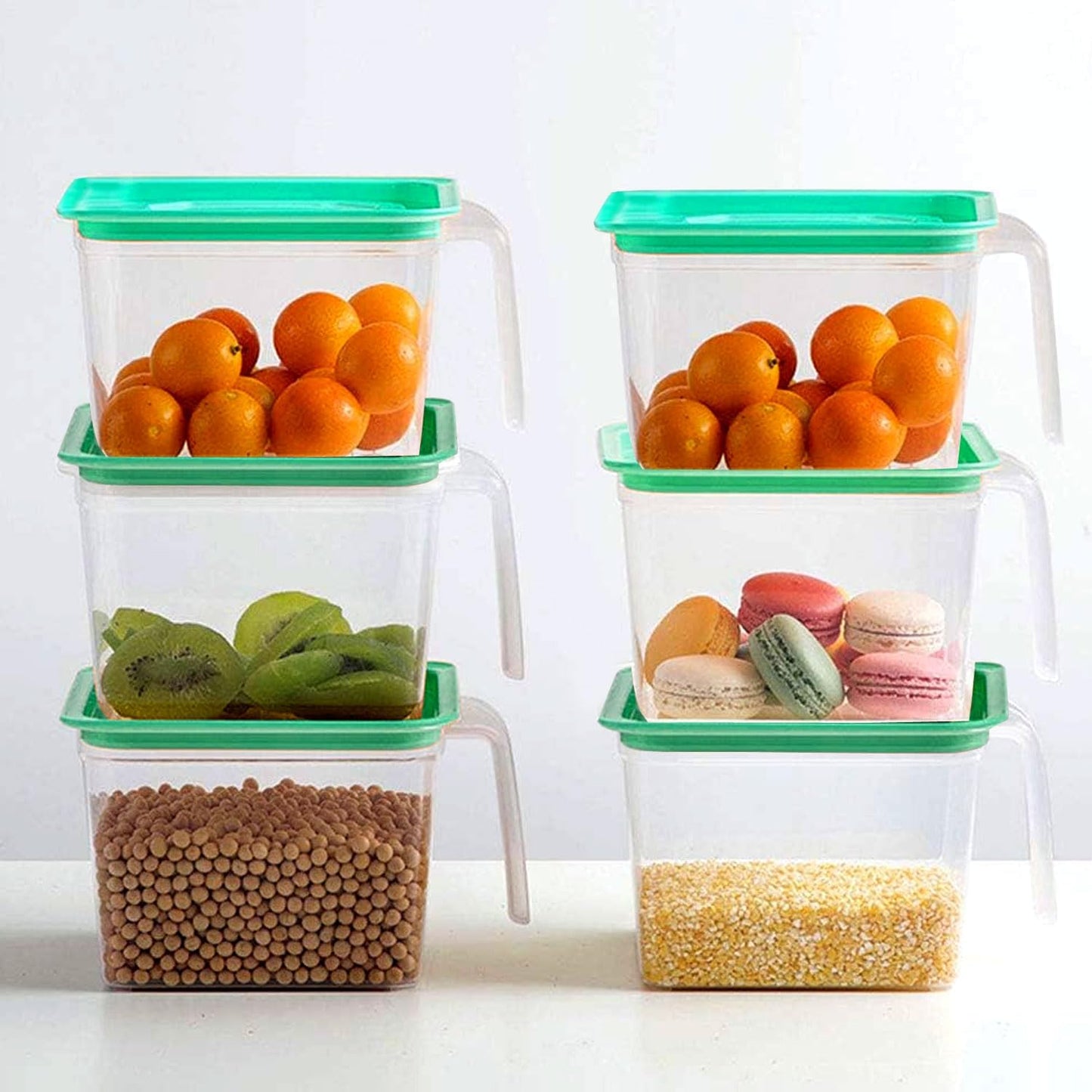 Storage Boxes With Handle & Lid (Pack of 6)