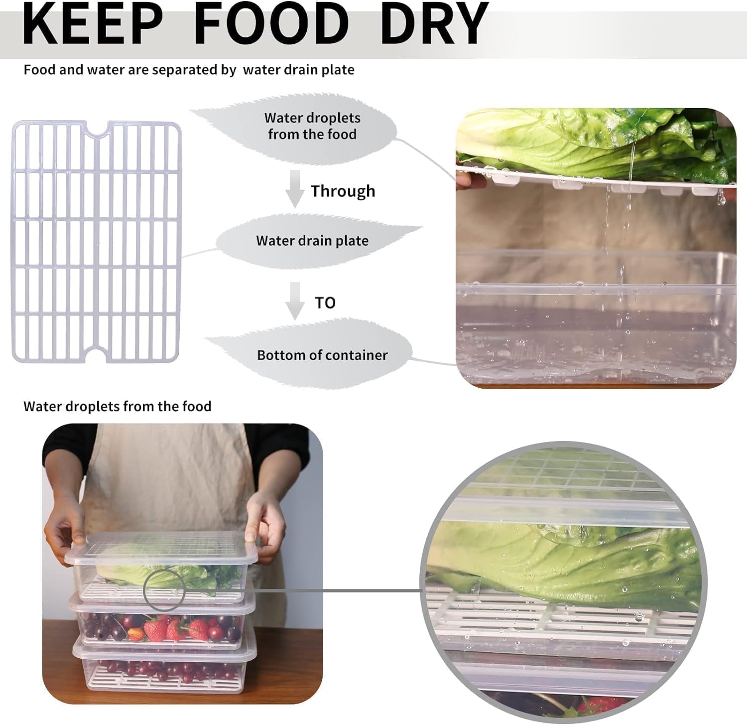 Fridge Storage Container 2500 ml (Pack Of 3)